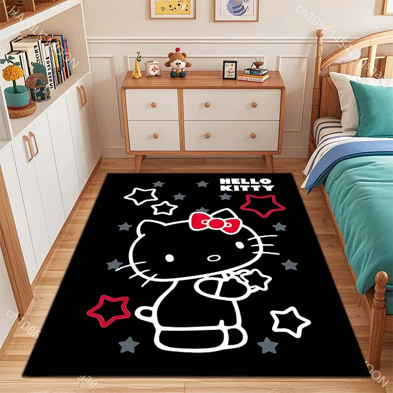 Kawaii Sanrio Hello Kitty Print Carpet for Bed Room Home Decor Children's Crawling Mat Doormat Living Room Rugs Sofa Floor Mat