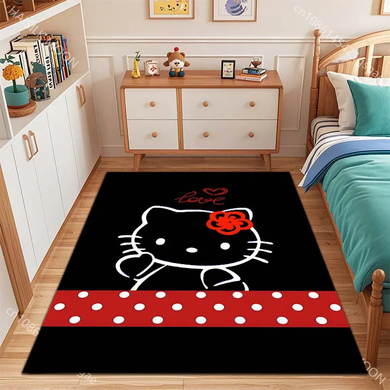 Kawaii Sanrio Hello Kitty Print Carpet for Bed Room Home Decor Children's Crawling Mat Doormat Living Room Rugs Sofa Floor Mat