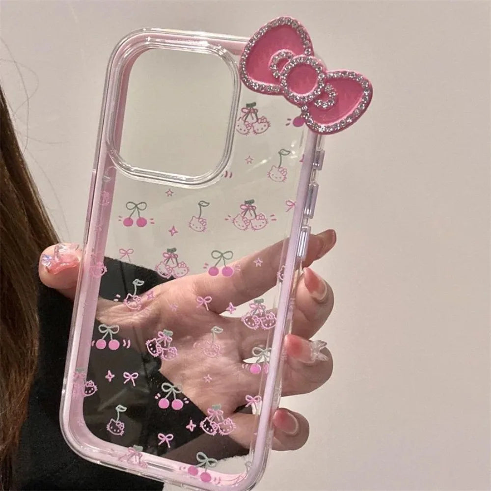 Girly Heart Hello Kitty Anime Kawaii Sanrio Ins Fashion Y2k Apple 15 Promax Phone Case Cute iphone Soft 16 Plus Cover Gifts