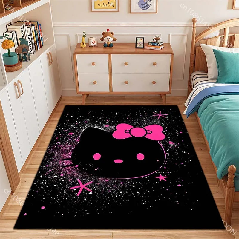 Kawaii Sanrio Hello Kitty Print Carpet for Bed Room Home Decor Children's Crawling Mat Doormat Living Room Rugs Sofa Floor Mat