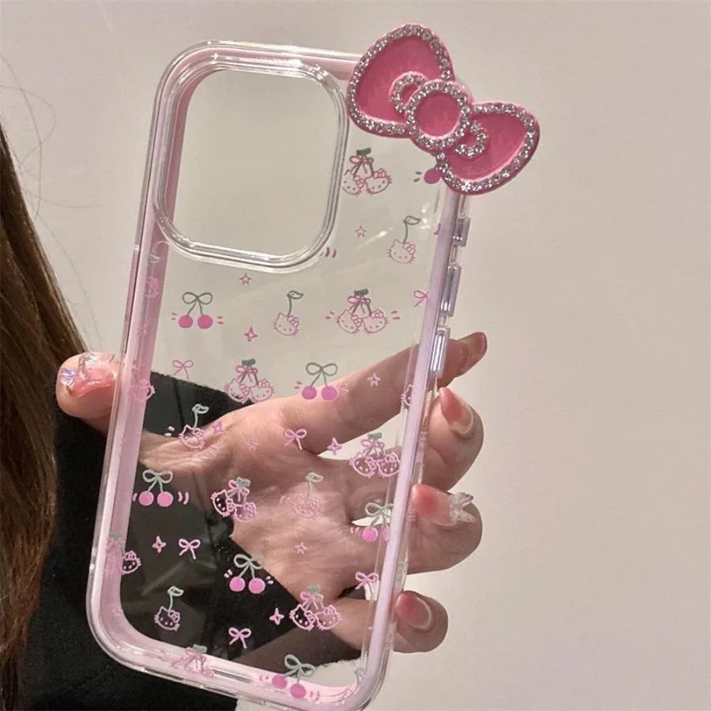 Girly Heart Hello Kitty Anime Kawaii Sanrio Ins Fashion Y2k Apple 15 Promax Phone Case Cute iphone Soft 16 Plus Cover Gifts