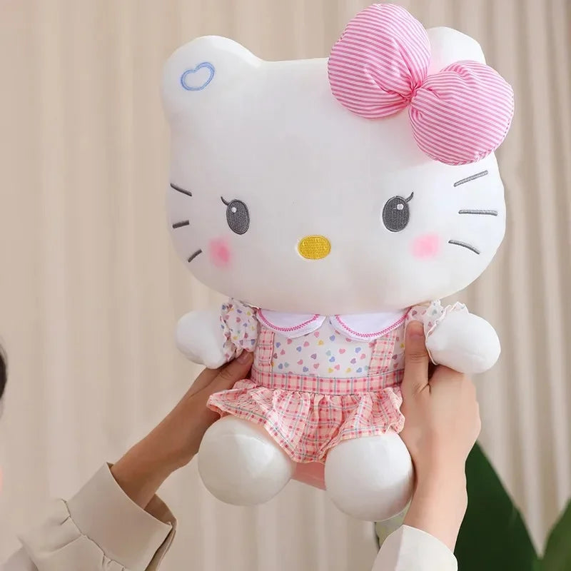 Hello Kitty Anime Hello Kitty Stuffed Toys Plushier Soft Pillow Birthday Gifts For Girls Kawaii Hello Kitty Plush Dolls