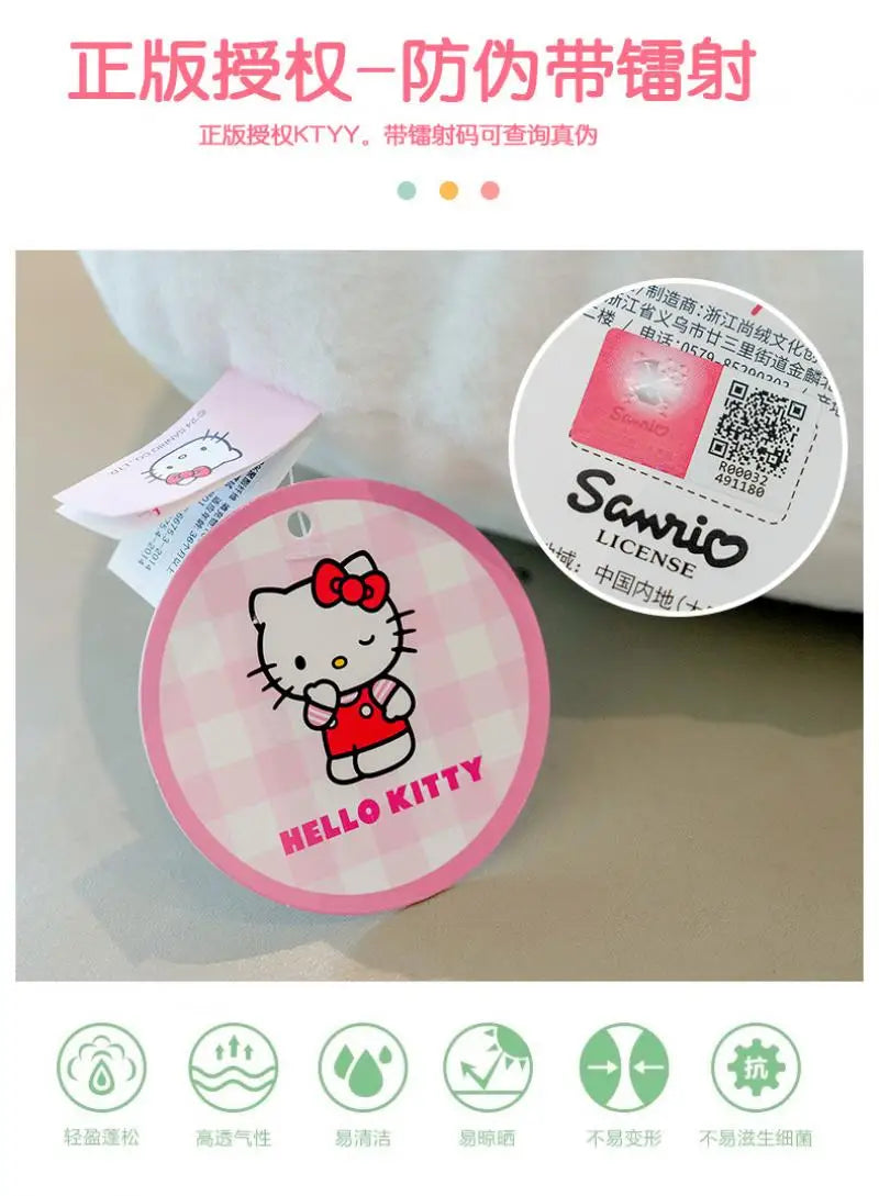 Sanrio hello kitty pillow anime cute girl Large head cushion plush doll decorate child pillow Good looks Toy Cartoon gift