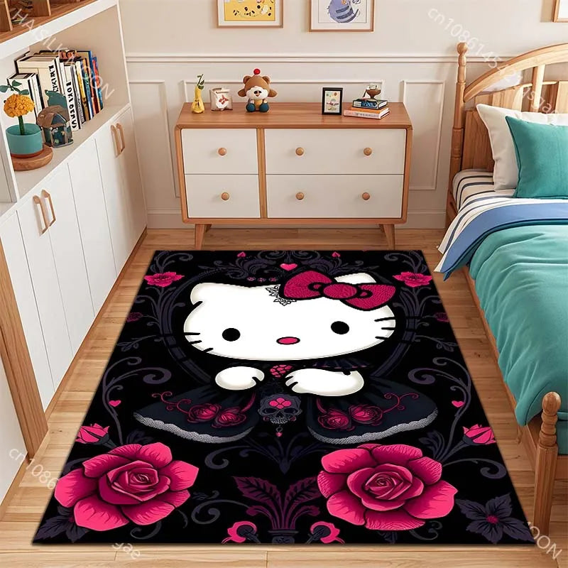 Kawaii Sanrio Hello Kitty Print Carpet for Bed Room Home Decor Children's Crawling Mat Doormat Living Room Rugs Sofa Floor Mat
