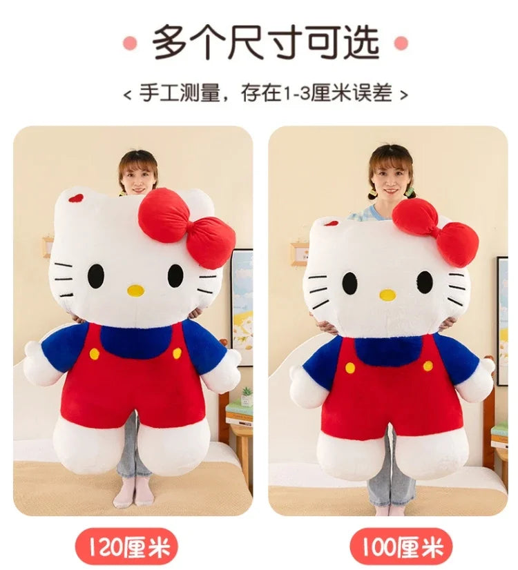 New 80cm Oversize Kawaii Sanrio Hello Kitty Plushie Doll Hello Kitty Pink Stuffed Toys Cute Anime Soft Pillow Kids Birthday Gift