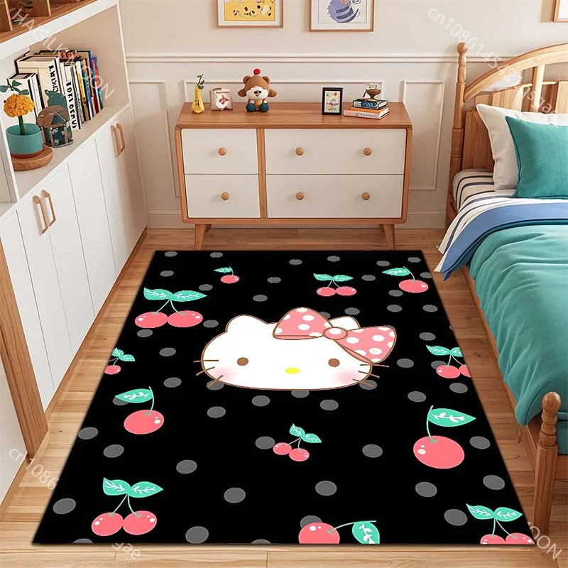 Kawaii Sanrio Hello Kitty Print Carpet for Bed Room Home Decor Children's Crawling Mat Doormat Living Room Rugs Sofa Floor Mat
