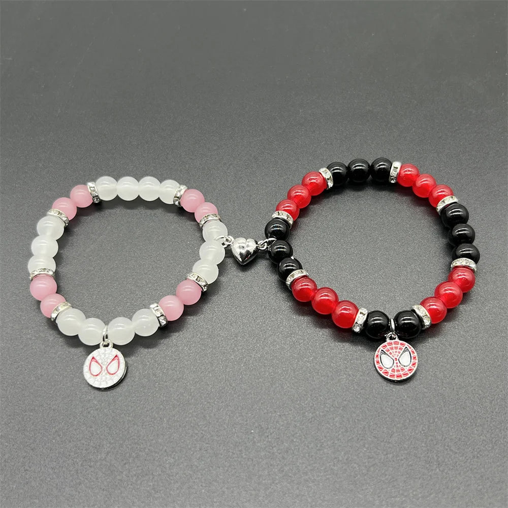 2Pcs/Set Fashion Couple Beads Bracelet Hello Kitty Matching Bracelets Who Really Cares Album Inspired Friends Jewelry Gift