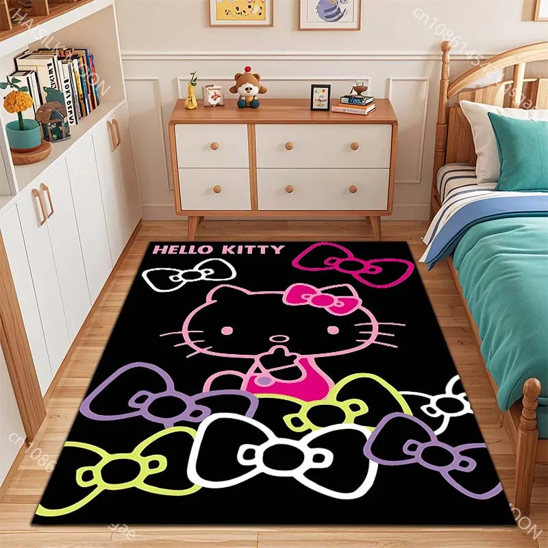 Kawaii Sanrio Hello Kitty Print Carpet for Bed Room Home Decor Children's Crawling Mat Doormat Living Room Rugs Sofa Floor Mat