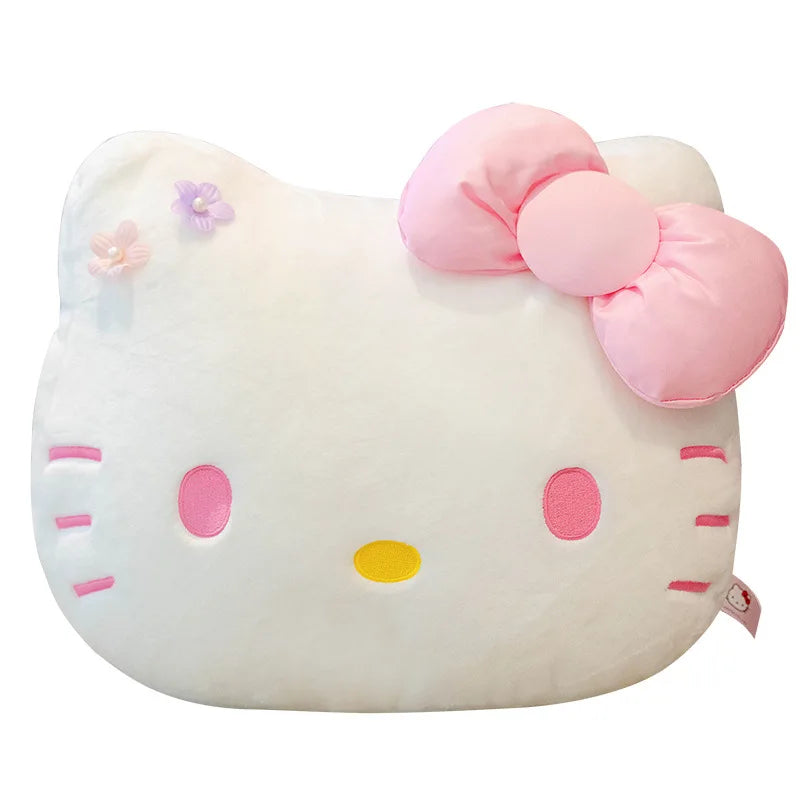 Sanrio hello kitty pillow anime cute girl Large head cushion plush doll decorate child pillow Good looks Toy Cartoon gift