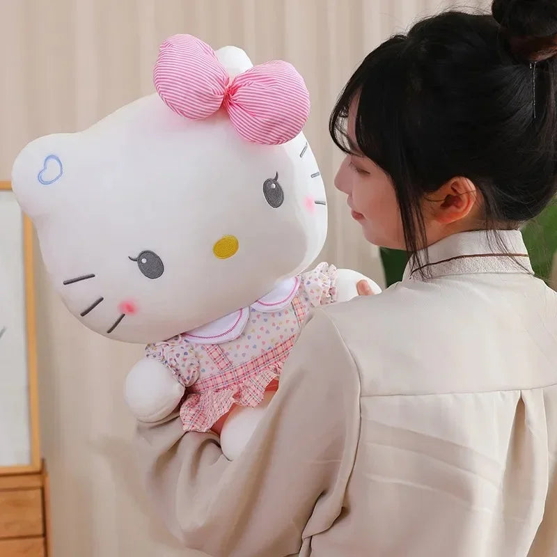 Hello Kitty Anime Hello Kitty Stuffed Toys Plushier Soft Pillow Birthday Gifts For Girls Kawaii Hello Kitty Plush Dolls