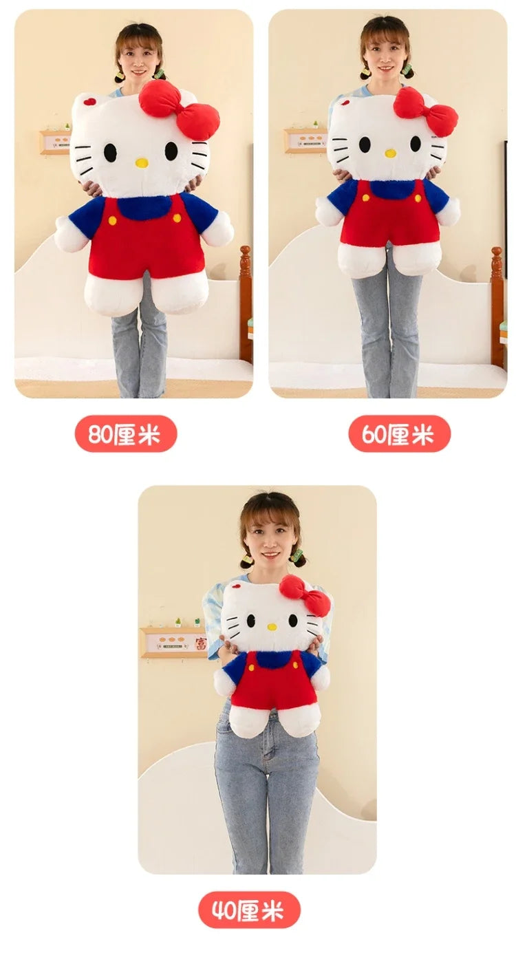 New 80cm Oversize Kawaii Sanrio Hello Kitty Plushie Doll Hello Kitty Pink Stuffed Toys Cute Anime Soft Pillow Kids Birthday Gift