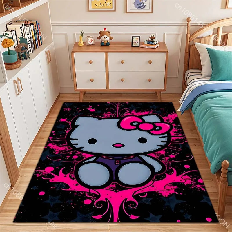 Kawaii Sanrio Hello Kitty Print Carpet for Bed Room Home Decor Children's Crawling Mat Doormat Living Room Rugs Sofa Floor Mat