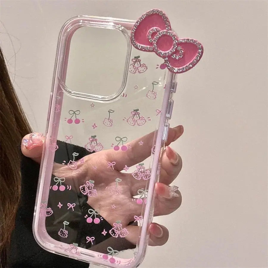 Girly Heart Hello Kitty Anime Kawaii Sanrio Ins Fashion Y2k Apple 15 Promax Phone Case Cute iphone Soft 16 Plus Cover Gifts