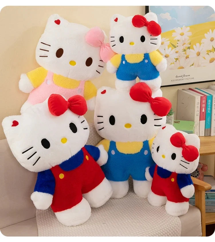 New 80cm Oversize Kawaii Sanrio Hello Kitty Plushie Doll Hello Kitty Pink Stuffed Toys Cute Anime Soft Pillow Kids Birthday Gift