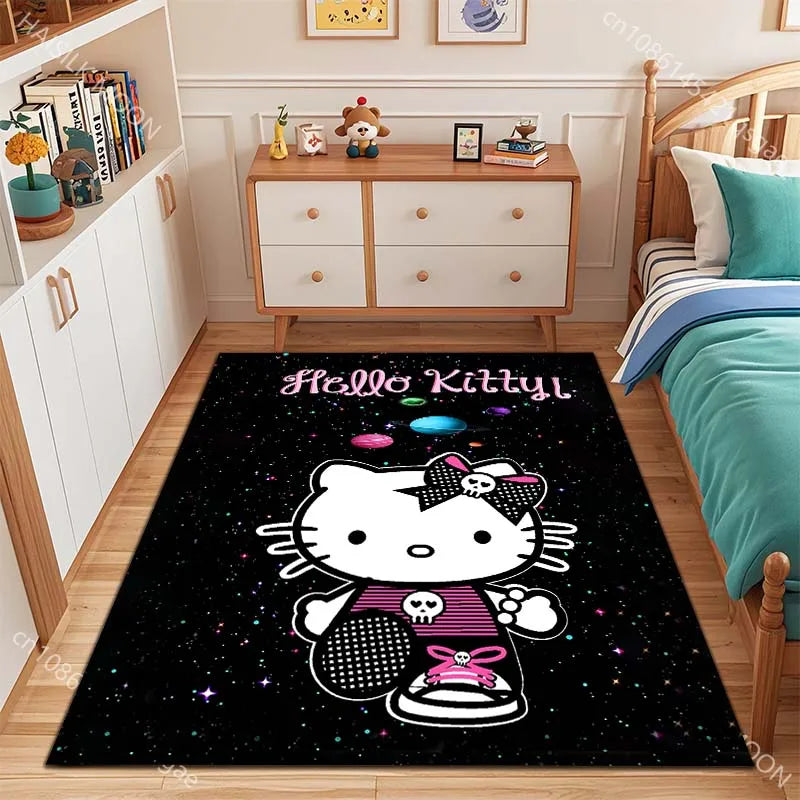 Kawaii Sanrio Hello Kitty Print Carpet for Bed Room Home Decor Children's Crawling Mat Doormat Living Room Rugs Sofa Floor Mat