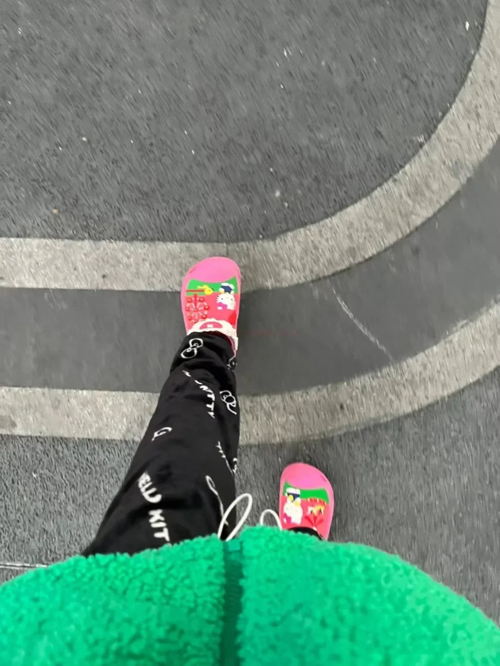 Christmas Sanrio Hello Kitty Pajamas Halloween Flannel Fashion Trouserswomen Kawaii Woolen Anime Cartoon Casual Home Pant Autumn