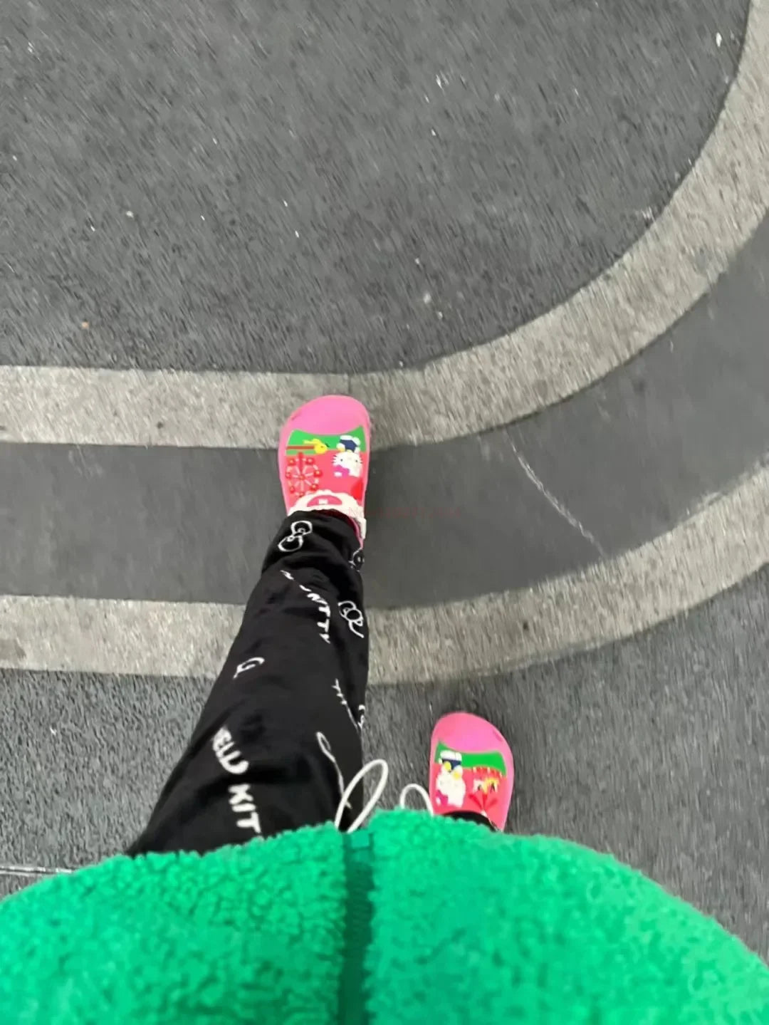 Christmas Sanrio Hello Kitty Pajamas Halloween Flannel Fashion Trouserswomen Kawaii Woolen Anime Cartoon Casual Home Pant Autumn