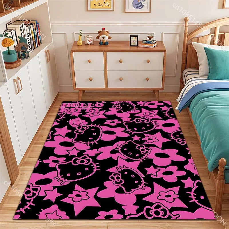 Kawaii Sanrio Hello Kitty Print Carpet for Bed Room Home Decor Children's Crawling Mat Doormat Living Room Rugs Sofa Floor Mat